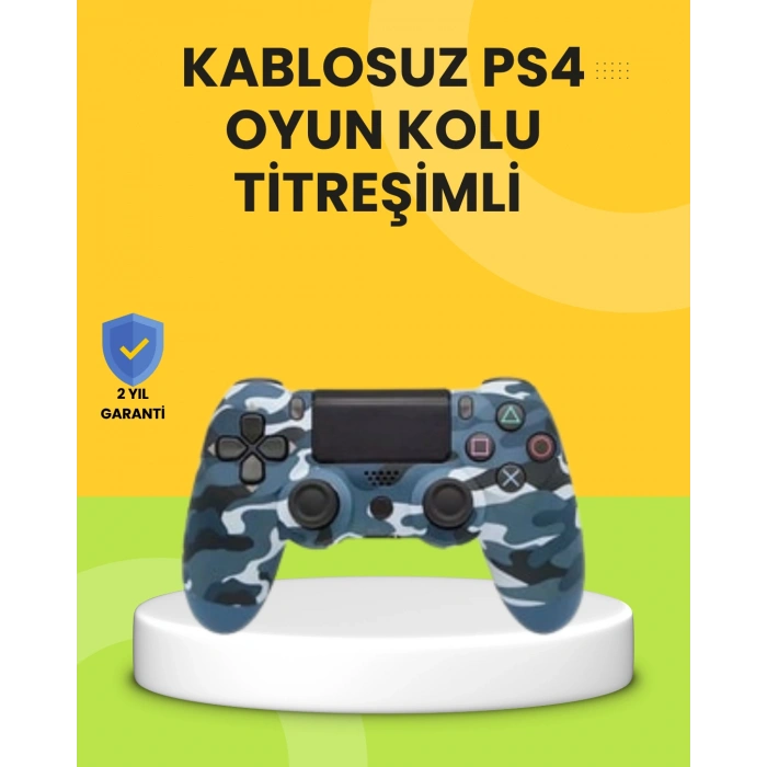 Nevamel® PS4 Uyumlu Kablosuz Oyun Kolu Ergonomik Çift Titreşimli