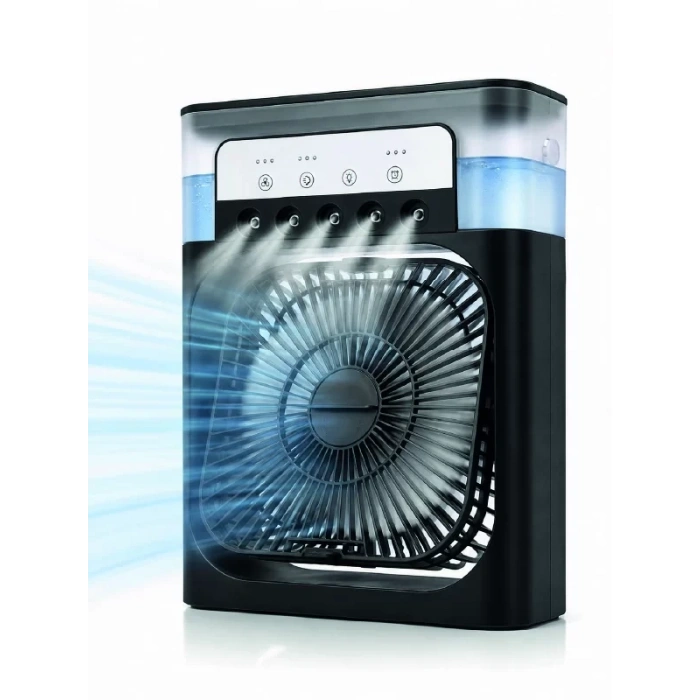 Nevamel® Püskürtmeli Masaüstü Fan 5 Başlıklı Serinletici 600 ml Su Haznesi 3 Kademe Fan Type-C Bağlantı