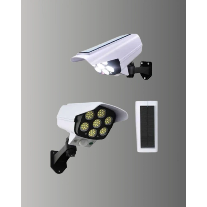 Nevamel PVC+PC Malzemeli 2si 1 Arada Güvenlik Lambası – Ayarlanabilir Başlık ve Panel Açısı