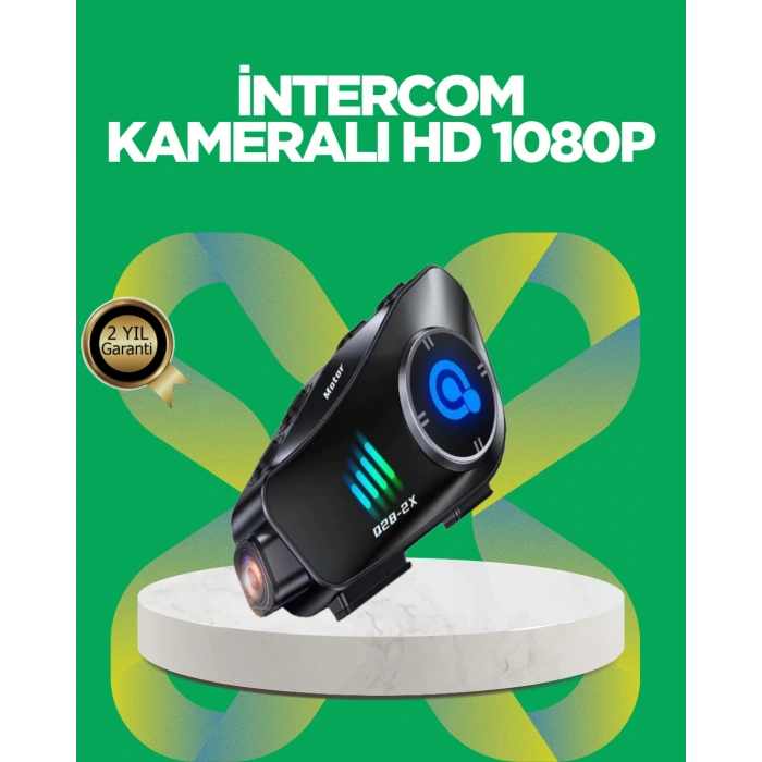 Nevamel® Q28 Bluetooth Kask Kulaklık 1080P Kamera – Su Geçirmez Motosiklet Interkom