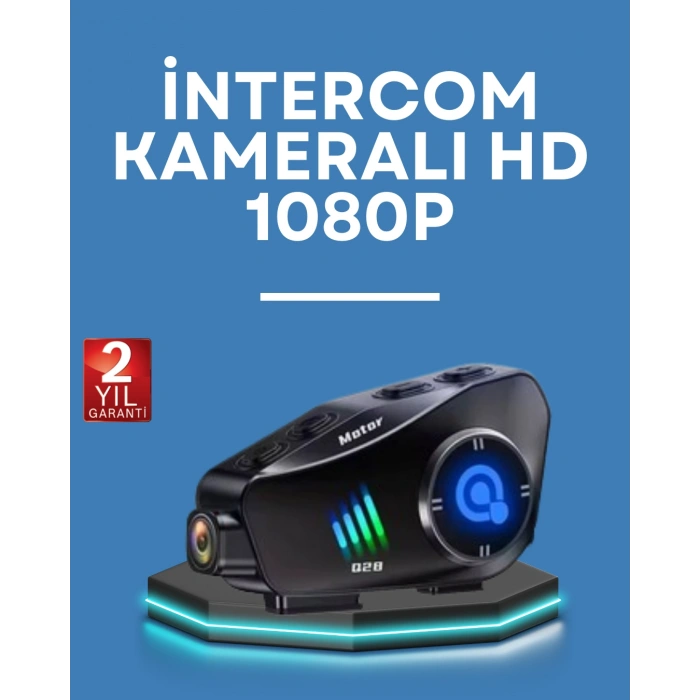 Nevamel Q28 Kask Kulaklık 1080P HD Kamera – Bluetooth 5.3 Su Geçirmez Gürültü Azaltma