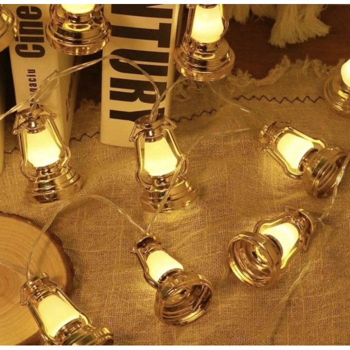 Nevamel® Ramazan Kandili Desenli 2 Metre 10 LED Dekoratif Işık