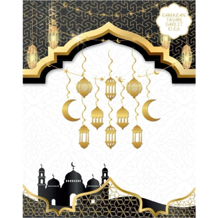 Nevamel Ramazan Tavan Süsü 10lu Metalize Gold
