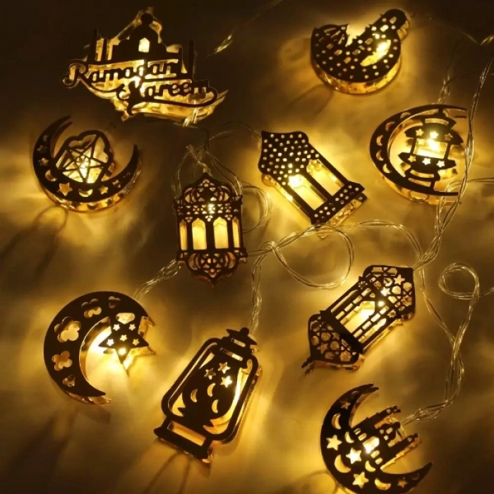 Nevamel® Ramazan Temalı Karışık Figürlü Dekoratif LED Işık 2 Metre