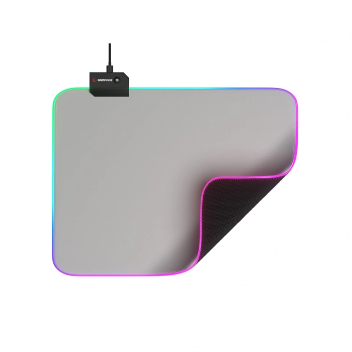 Nevamel® Rampage MP-21 PULSAR M RGB 252x328x3mm RGB Led Gaming MOUSE PAD (Gri)(1923)