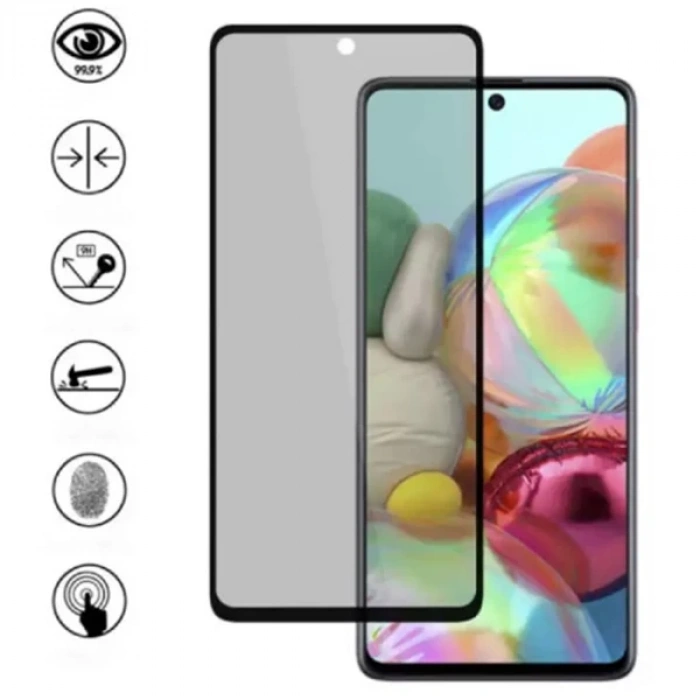 Nevamel Redmi Note 9S / Note 9 Pro 3D Full Privacy Gizlilik Cam Ekran Koruyucu-(5775)