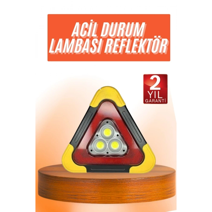 Nevamel® Reflektör Güneş Enerjili Taşınabilir Portatif Acil Güvenlik Işığı Araba Acil Uyarı Işığı