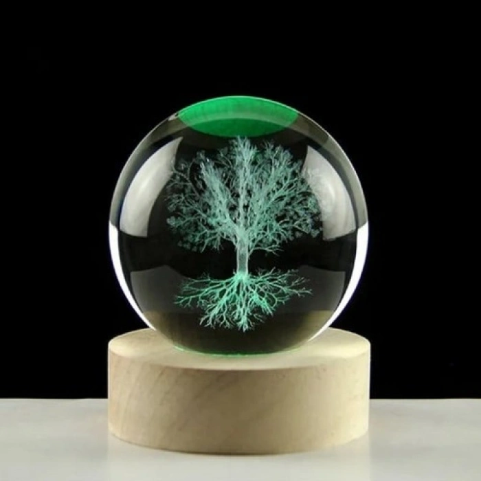 Nevamel Renk Değiştiren Hayat Ağaçı Cam Küre
