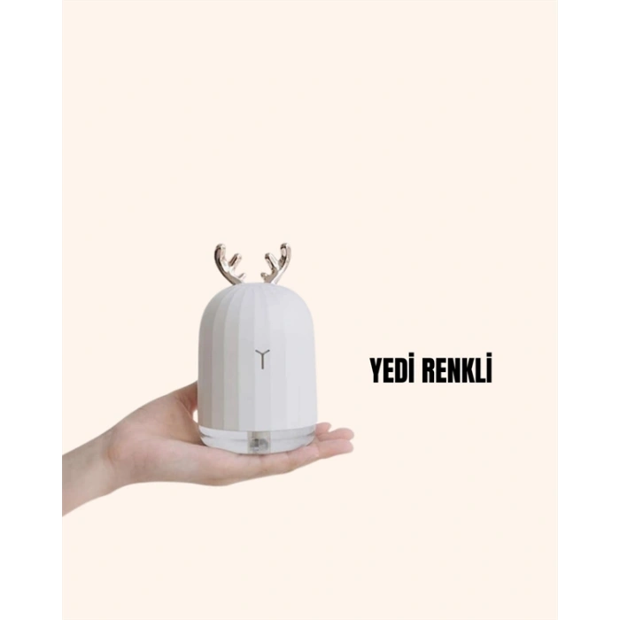 Nevamel Renkli LED Işıklı ve Sürekli Spreyli Masa Nemlendirici