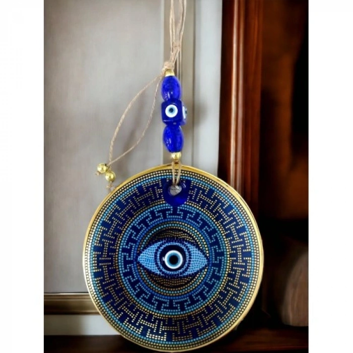 Nevamel Renkli Noktalama Vurgulu Nazar Boncuklu Gözlü Duvar Süsü Renkli Duvar Dekoru