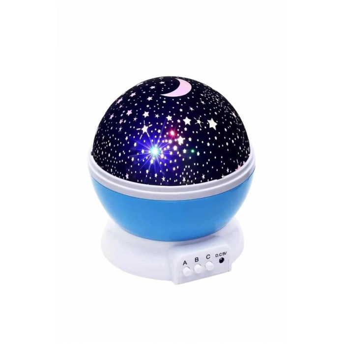 Nevamel Renkli Yıldızlı Gökyüzü Projeksiyon Gece Lambası Pilli ve USB Kablolu