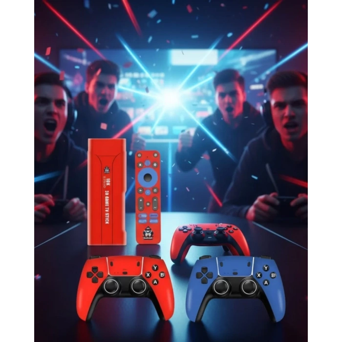 Nevamel® Retro Android Game Stick 64GB 10K HD Çift Kişilik Oyun Konsolu