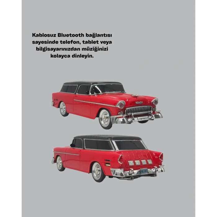 Nevamel Retro Araba Şekilli Kablosuz Bluetooth Hoparlör