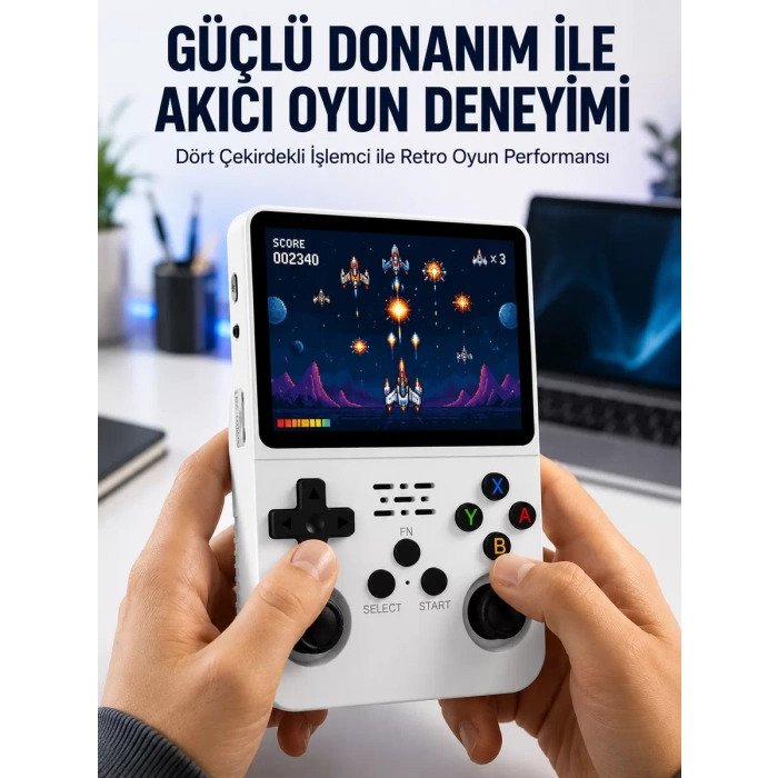 Nevamel® Retro El Konsolu 64 GB – 15.000 Oyun Geniş Platform Desteği 3.5” IPS Ekran Yeni Nesil