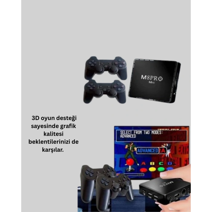 Nevamel Retro Oyun Konsollu Akıllı Android TV Kutusu