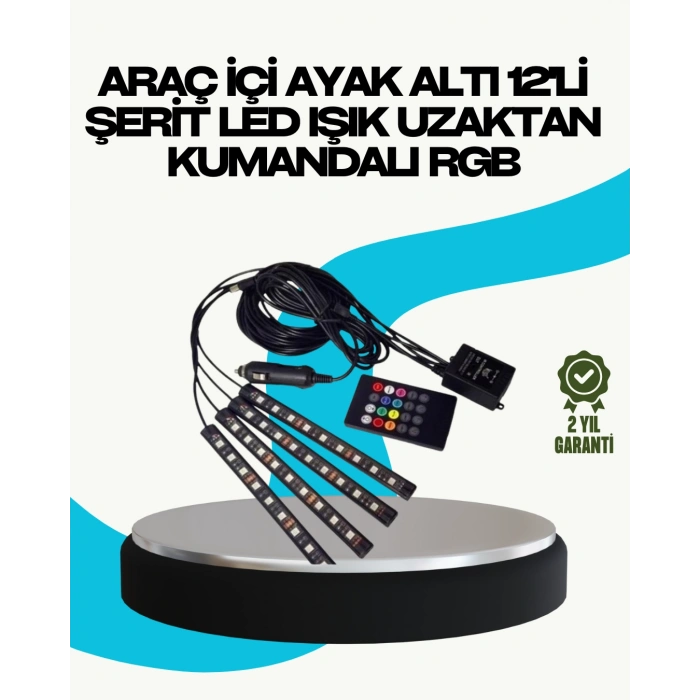 Nevamel RGB Geçişli 4 Parça Araç İçi Aydınlatma