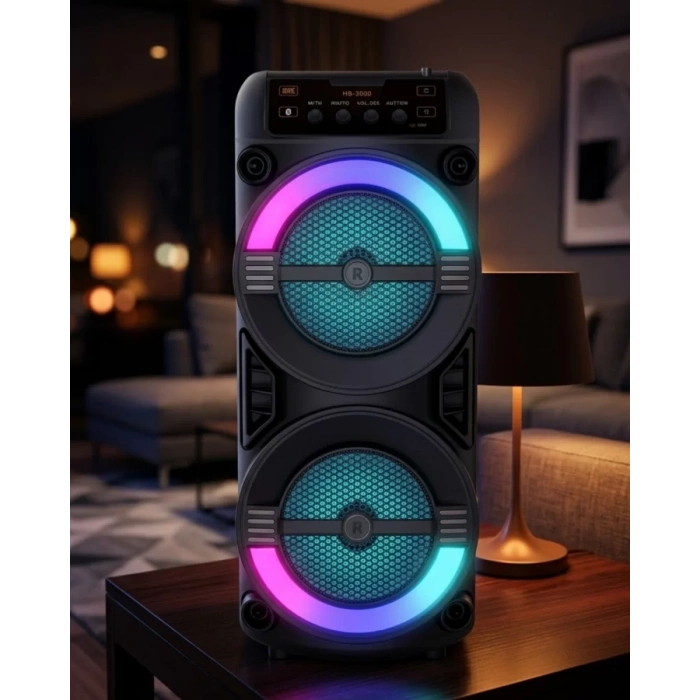 Nevamel® RGB Işıklı Bluetooth Hoparlör Kablosuz Taşınabilir Stereo Speaker