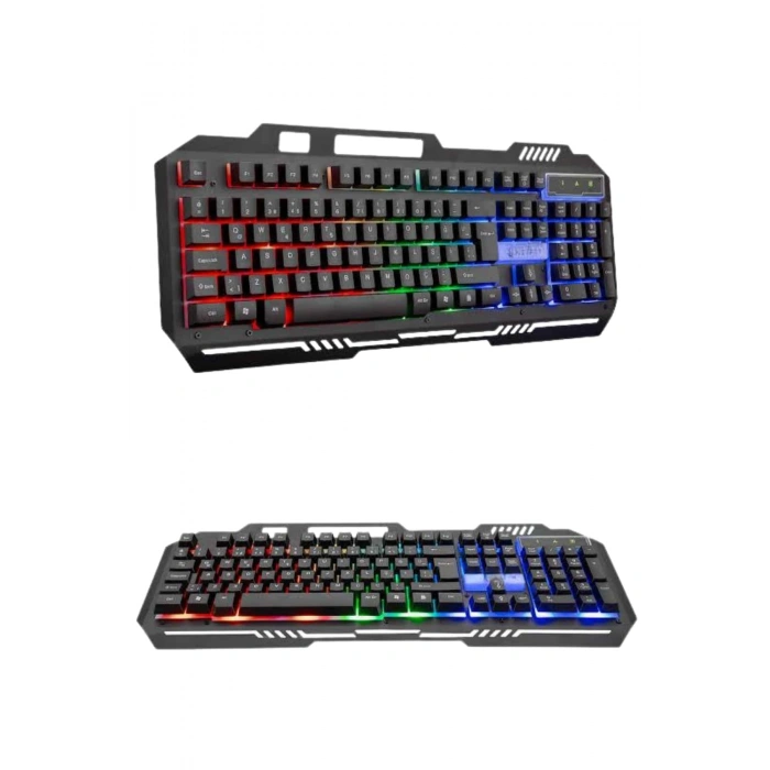 Nevamel RGB Işıklı Gaming Oyuncu Klavye Q Klavye Mouse Hediyeli