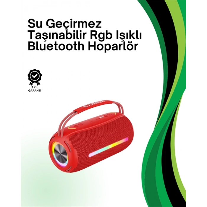 Nevamel RGB Işıklı Taşınabilir Hoparlör – Çoklu Bağlantı Desteği