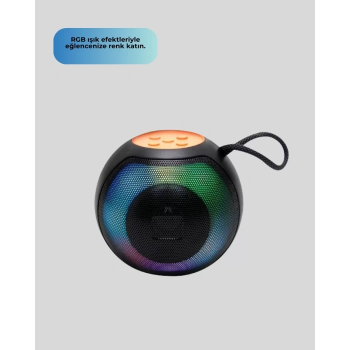 Nevamel® RGB Işıklı Taşınabilir Kablosuz Bluetooth Hoparlör Yeni Nesil