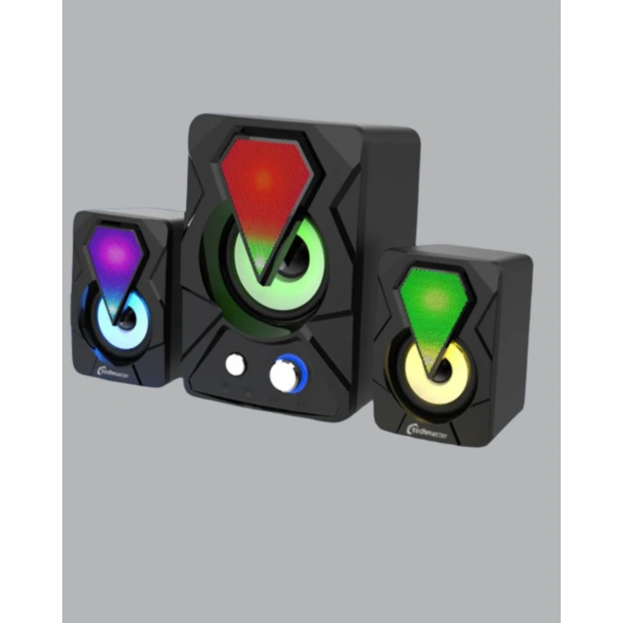 Nevamel RGB Işıklı USB Hoparlör Seti 9W Çıkış Gücü Derin Bas