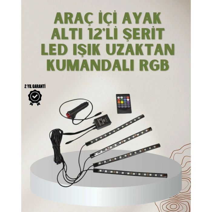 Nevamel RGB LED Araç İçi Aydınlatma – Kumandalı Sistem