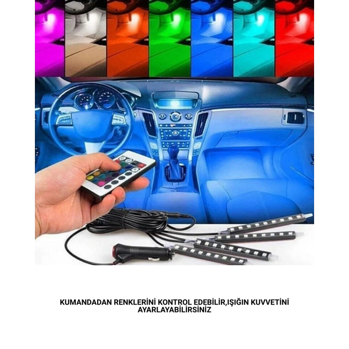 Nevamel RGB LED Araç İçi Aydınlatma – Kumandalı Sistem