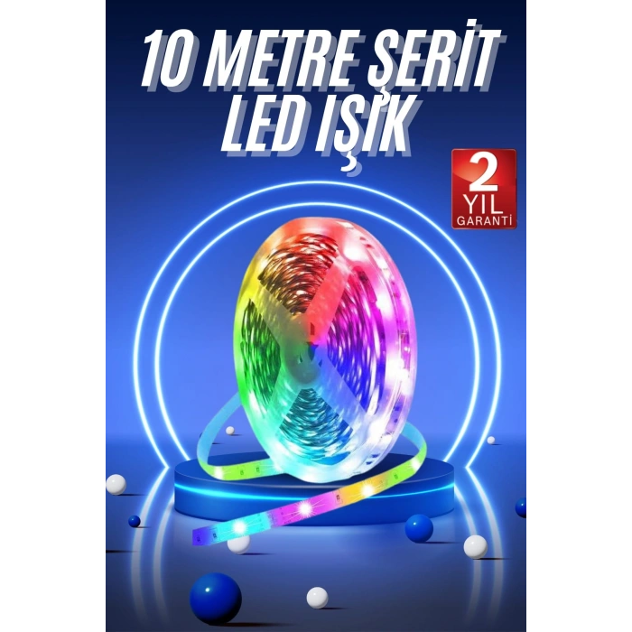 Nevamel RGB Neon Şerit Led Lamba 10 Metre İç Mekan Tasarımına Uygun