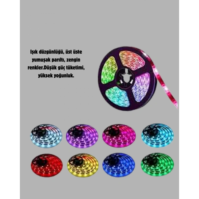 Nevamel RGB Smart Şerit LED – TV Arkası ve Dekoratif Alanlar İçin Işık Şeridi