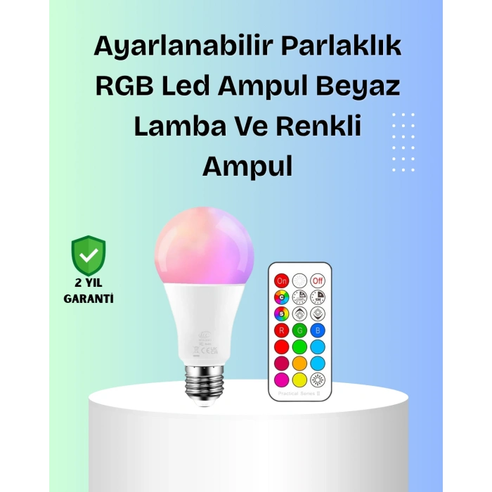 Nevamel RGBW Teknolojili Akıllı LED Ampul Zamanlayıcılı