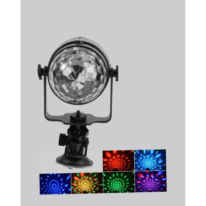 Nevamel® Ritme Duyarlı LED Disko Topu – Renkli Işık Gösterili Parti Lambası