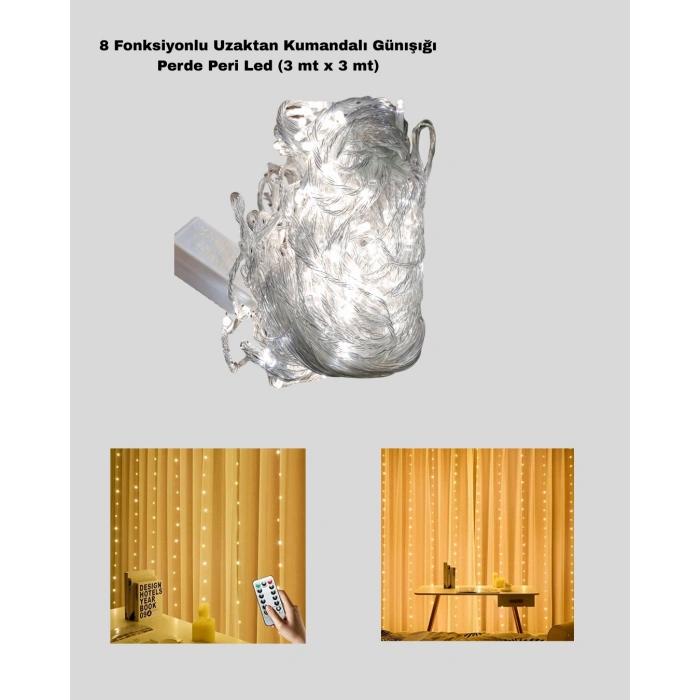 Nevamel® Romantik Ambiyans İçin Uzaktan Kumandalı Günışığı Peri Led