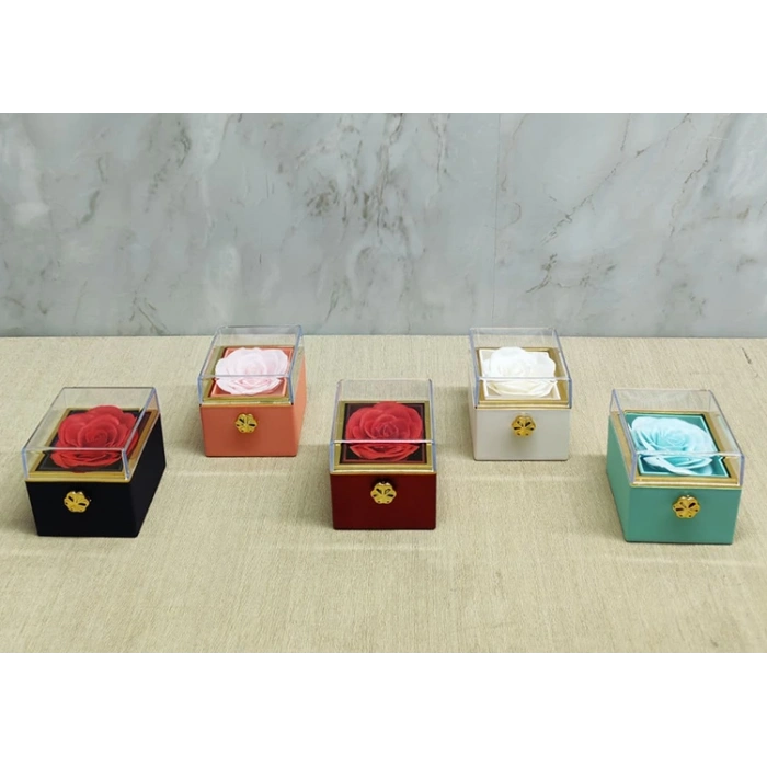 Nevamel® Romantik Gül Yüzük Kutusu Kare