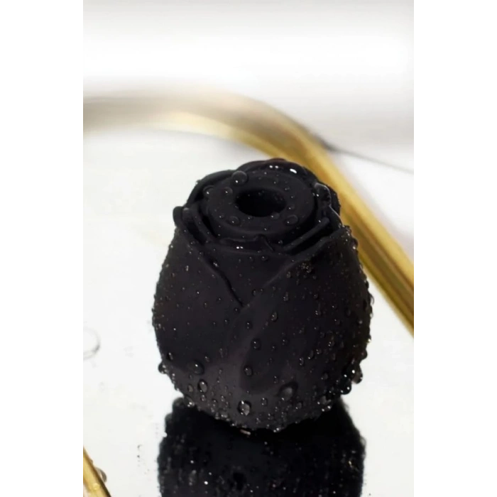 Nevamel® Rose Klitoral Emiş Ve Titreşim Vibratörü – Şarjlı Silikon Gül Tasarımlı Uyarıcı - Siyah