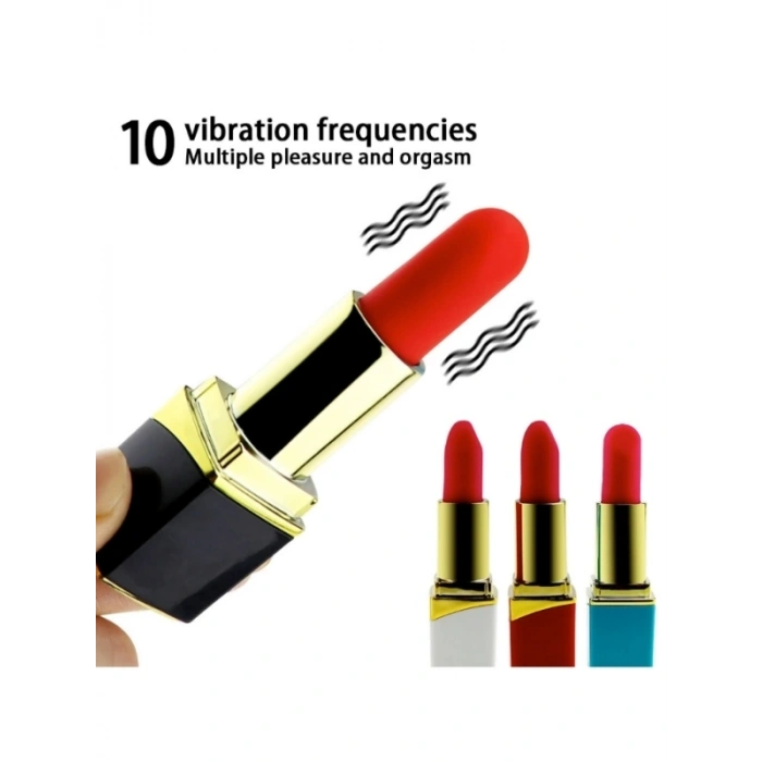 Nevamel® Ruj Şeklinde Mini Vibratör – 10 Mod, Şarjlı, Gizli Tasarım, Güçlü Titreşim