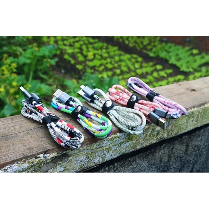 Nevamel Rxix Örgülü Halat  Sağlam Hızlı Şarj Mikro Usb Şarj Kablosu-(5775)