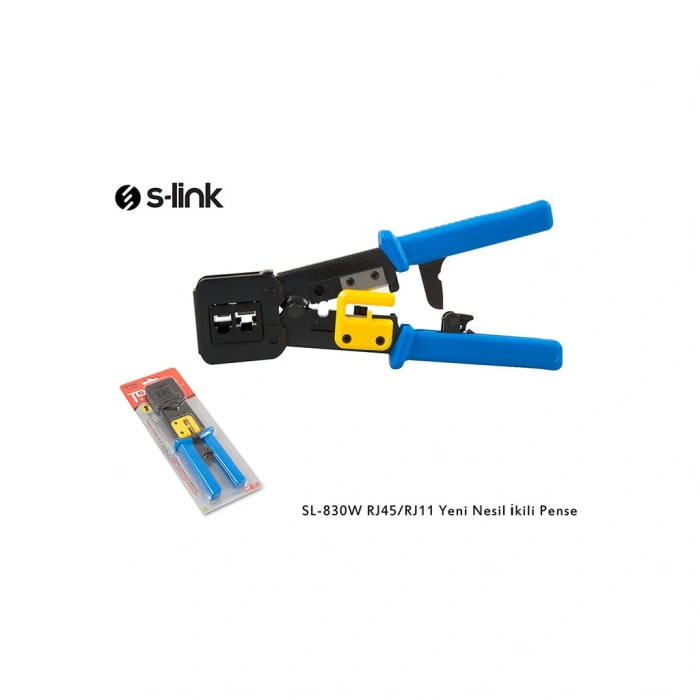 Nevamel® S-LINK SL-830W RJ45/RJ11 ikili Pense  Yeni Nesil Kablo Ucu Konnektör Sıkma Pensesi(1923)
