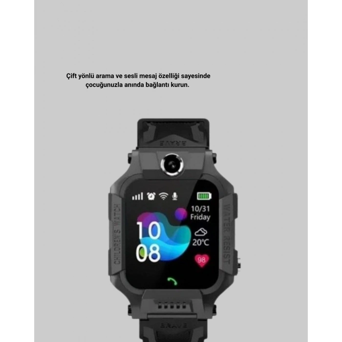 Nevamel® S10 Akıllı Çocuk Saati SİYAH