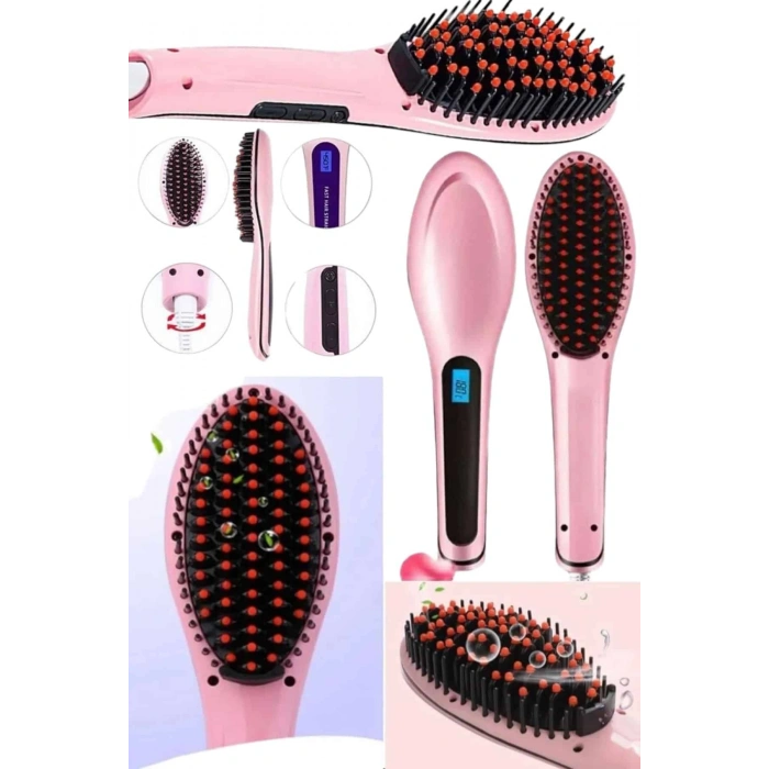 Nevamel Saç Düzleştirici Tarak Isı Ayarlı Yıpranma Önleyici Düzleştirici Fön Tarak