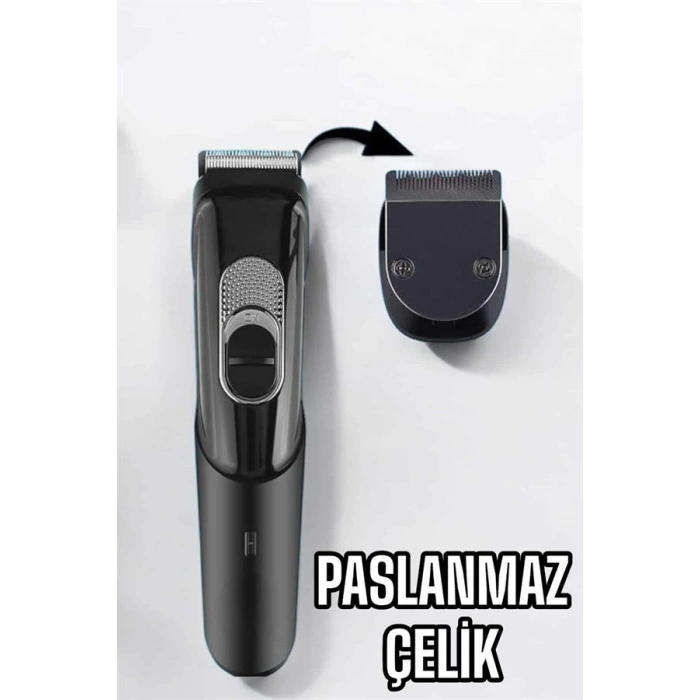 Nevamel Saç Sakal Vücut Şarjlı Kablosuz Tıraş Makinesi Profesyonel Paslanmaz Çelik