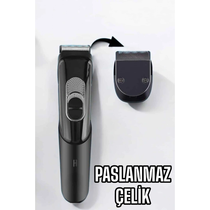 Nevamel Saç Sakal Vücut Şarjlı Kablosuz Tıraş Makinesi Profesyonel Paslanmaz Çelik