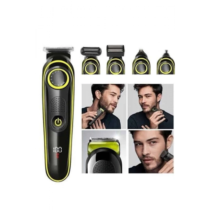 Nevamel Saç Sakal Vücut Tıraş Makinesi 5in1 Kablosuz Burun Kulak Tıraş Makinesi