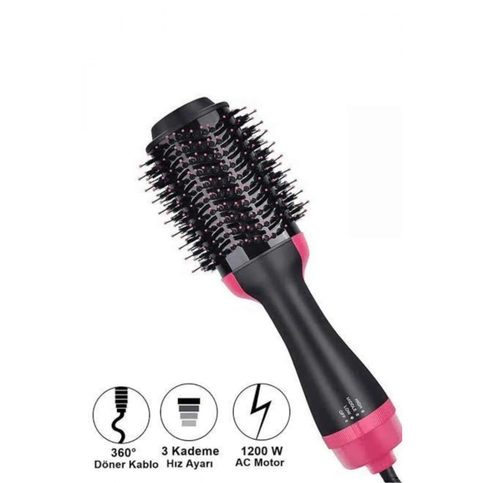 Nevamel Saç Şekillendirici Ve Saç Düzleştirici Fön Tarağı Tarak Fırça 1200w Saç Kurutma