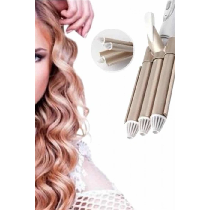 Nevamel Saç Şekillendirici Wag Maşa Üçlü Yüksek Isı Ayarlı Seramik Kaplama