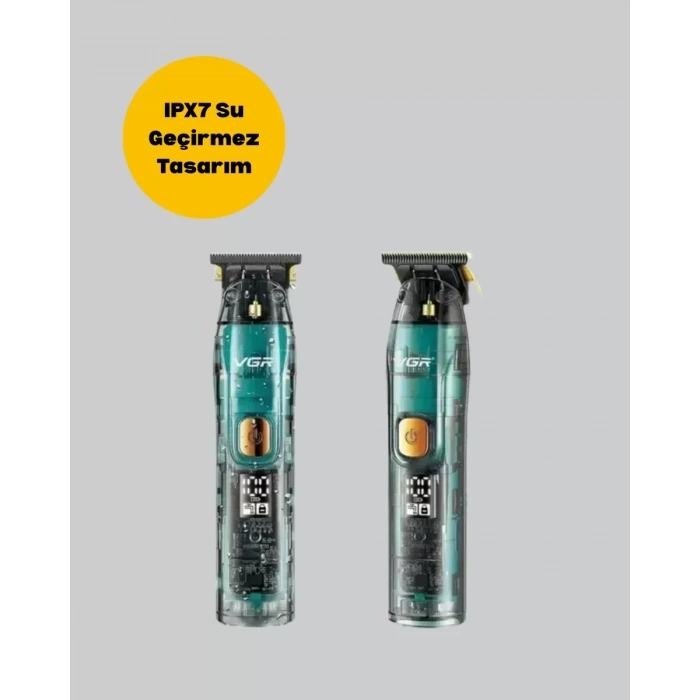 Nevamel® Saç ve Sakal Kesme Makinesi LED Ekranlı Profesyonel  5 Adet Uzunluk Ayarı