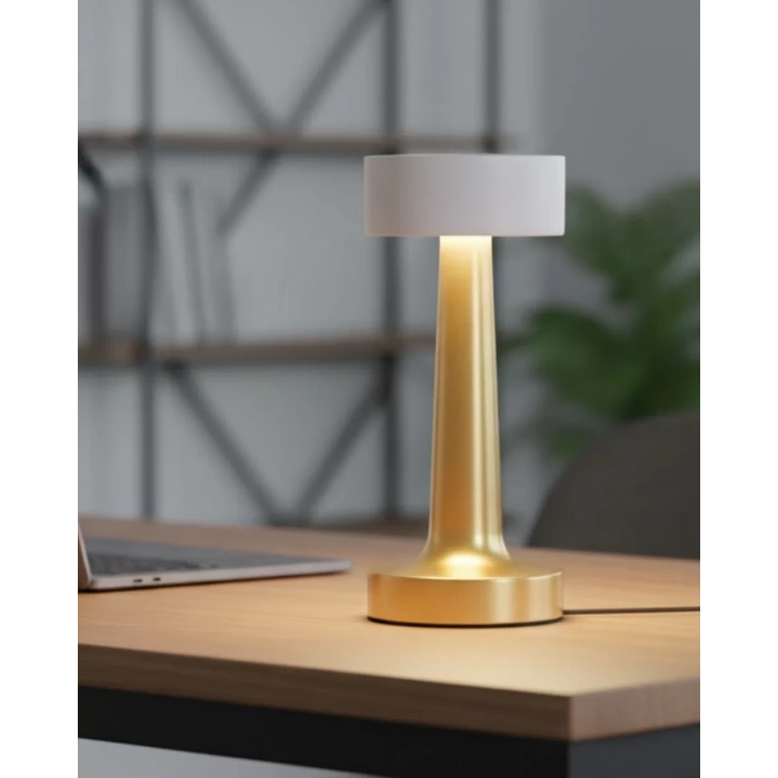 Nevamel® Şarj Edilebilir LED Abajur Dokunmatik IP20 Korumalı