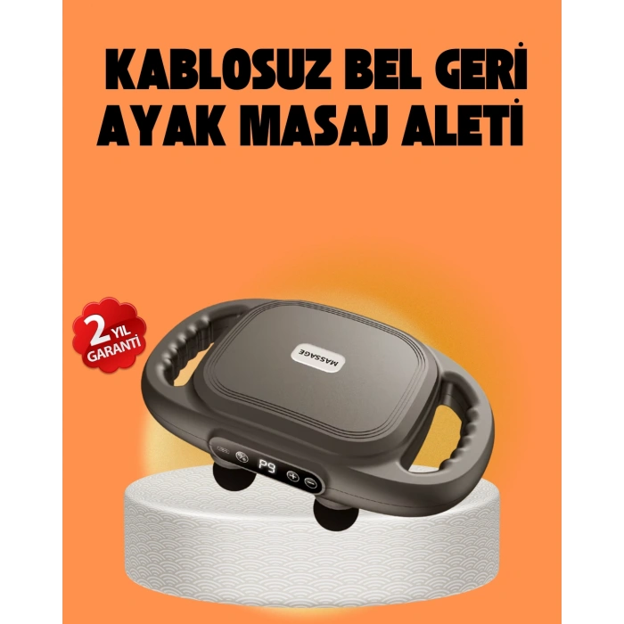 Nevamel® Şarjlı 6 Başlıklı Masaj Tabancası 2000 mAh Sessiz Güçlü Motor