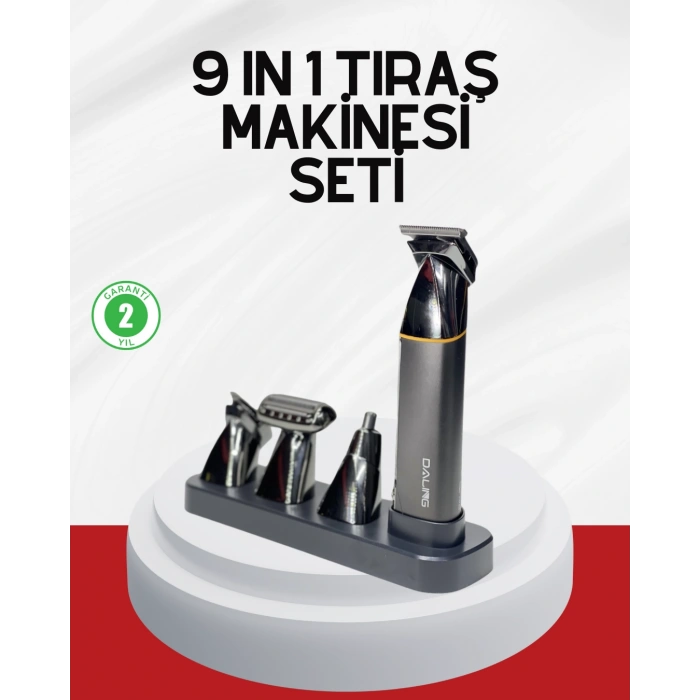 Nevamel® Şarjlı 9’u 1 Arada Çok Amaçlı Erkek Bakım Seti Yıkanabilir Başlıklar