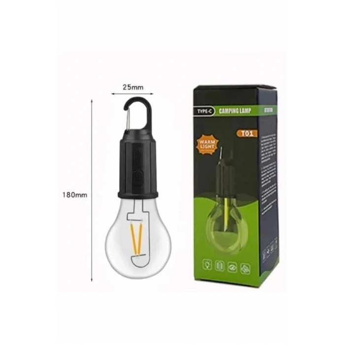 Nevamel Şarjlı Aydınlatma Ampul Tasarımlı Ambians Işık Askılı Kamp Lambası