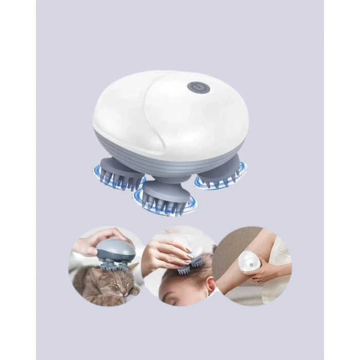 Nevamel® Şarjlı Kafa Masaj Aleti 3 Hız Ayarlı Derin Masaj